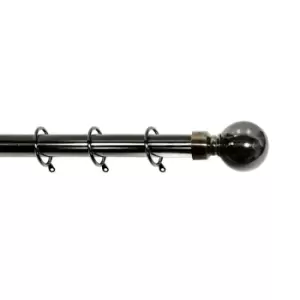 Image of 28mm Extendable Pewter Ball Finial Curtain Pole 90 - 160 Cm