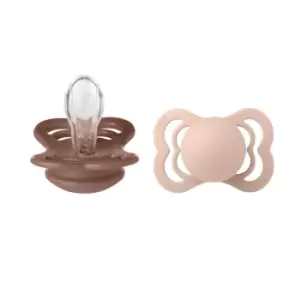 Image of BIBS Supreme 2 Pack Silicone Size 1 Woodchuck/Blush 2 pcs