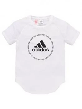 Image of Adidas Childrens Bold Short Sleeve T-Shirt - White