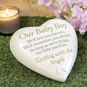 Image of Thought Of You Graveside Heart Memorial - Our Baby Boy