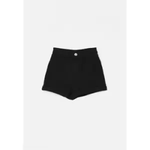 Image of Missguided Up Denim Shorts - Black