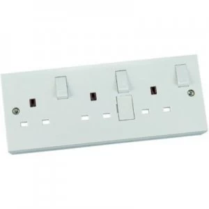 Image of Wickes Single to Triple Socket Convertor Kit - White