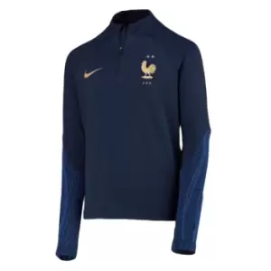 Image of 2022-2023 France Dri-Fit Training Top (Navy) - Kids