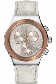 Image of Unisex Swatch Irony Chrono - Albinostrich Chronograph Watch YVS412
