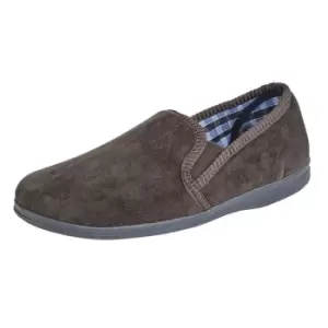 Image of Sleepers Mens Wilson Velour Slippers (6 UK) (Brown)