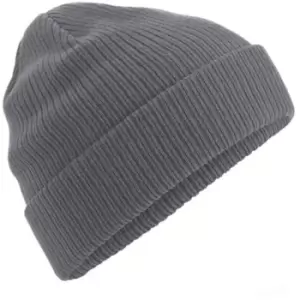 Image of Beechfield Organic Cotton Beanie (One Size) (Graphite)
