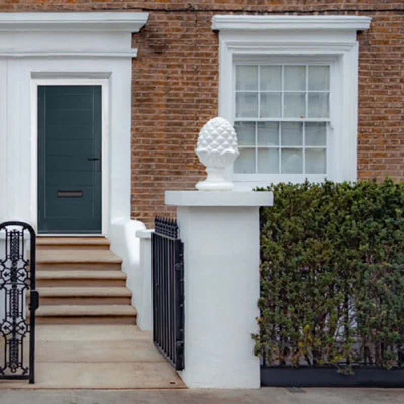 Image of Lacerta Composite Door Monza Solid 7016 Grey 890mm X 2090mm Open In Left Hand No Glass 10 Year Guarantee - Free Delivery & Smart Lock