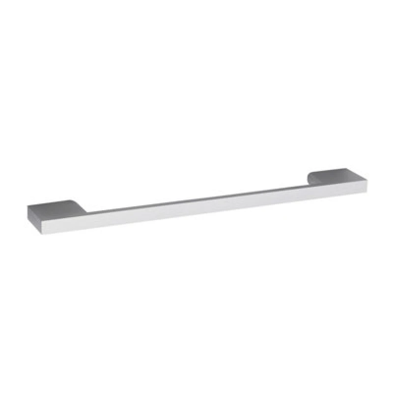 Image of Balterley Furniture Handle Square D Shape Handle 223mm 192mm Centres Chrome Silver