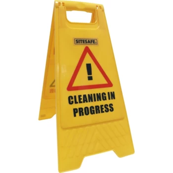 Image of Cleaning in Progress/Wet Floor Polypropylene Caution Sign - 600 X 300MM