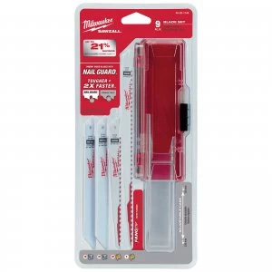 Image of Milwaukee Sawzall 9 Piece Reciprocating Saw Blade Set