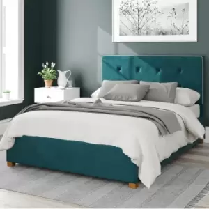 Image of Presley Plush Velvet Ottoman Bed Frame Forest (Green)