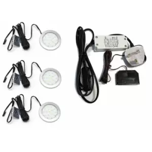 Image of Orbit 1.5W LED Light Kit Under Cabinet Shelf Cupboard Kit - Light Colour Aluminium - Lights 3
