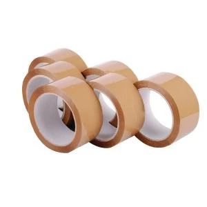 Image of Polypropylene Packaging Tape 48mmx66m Brown Pack of 6 7671