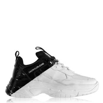 Image of Calvin Klein Jeans Madelia Mono Trainers - WHITE/BLACK