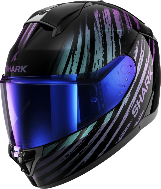 Image of Shark Ridill 2 Assya Helmet, black-blue-purple, Size 2XL for Men