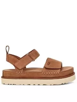 Image of UGG Goldenstar Wedge Sandal, Chestnut, Size 6, Women