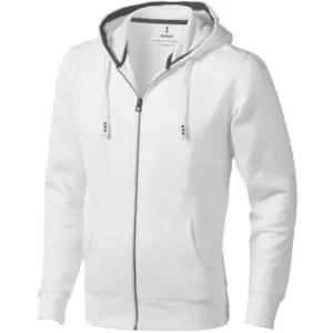 Image of Elevate Mens Arora Hooded Full Zip Sweater (S) (White)