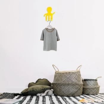 Image of Octopus - Yellow Yellow Metal Wall Hook