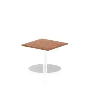 Image of Italia Poseur Table Square 600600 Top 475 High Walnut