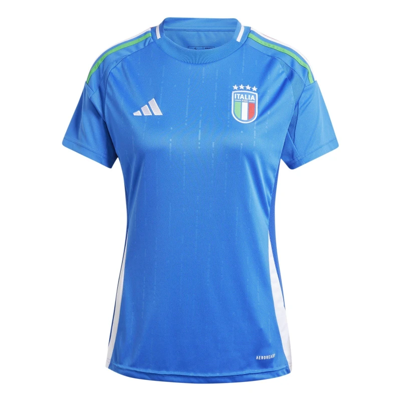 Image of adidas Womens Italy 2025 Home Shirt - Blue, Size L, Women Blue WARE6 Female L