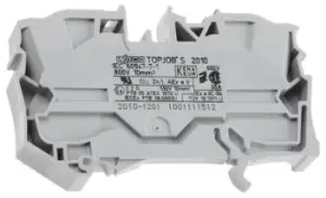 Image of Wago 2010-1201 Terminal Block, Din Rail, 2Pos, 12Awg
