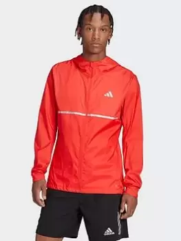 Image of adidas Own The Run Jacket, Red, Size L, Men