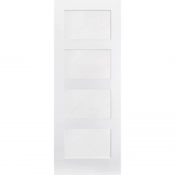 Image of Shaker Internal Primed White 4 Panel Fire Door - 686 x 1981mm