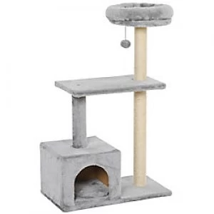 Image of PawHut Cat Tree Grey 335mm x 600 mm x 960 mm