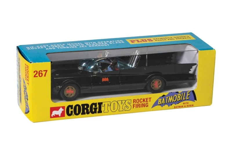 Image of Corgi Batmobile With Batman And Robin, Black RT26701
