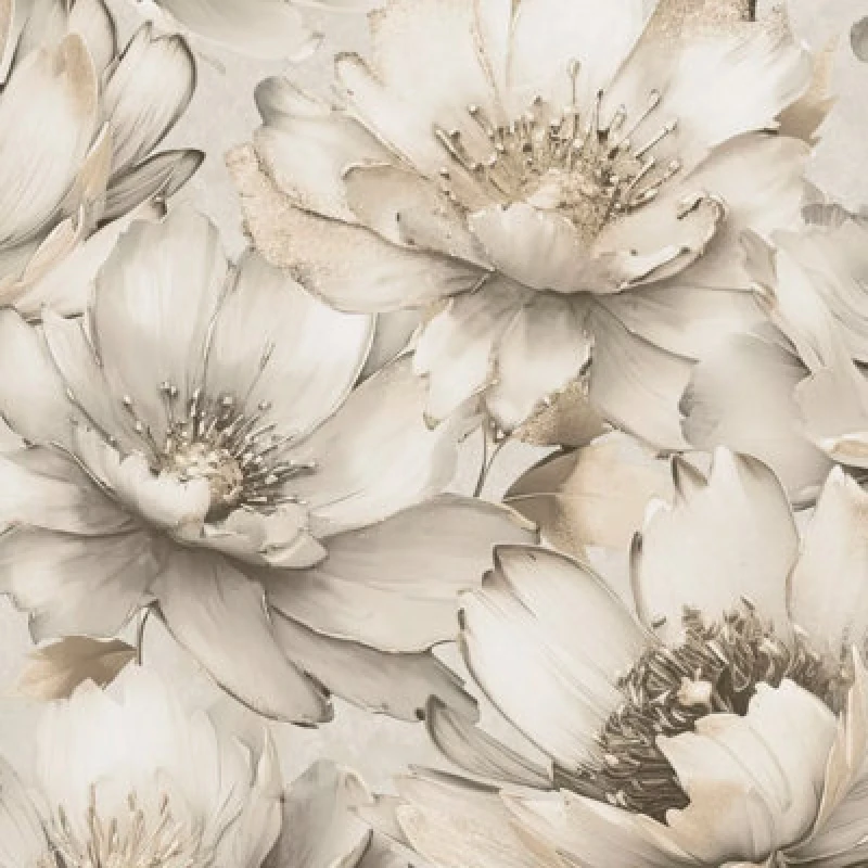Image of Aminah Cream Floral Designer Wallpaper Muriva 224503
