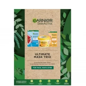 Image of Garnier Ultimate Mask Trio for Face, Hair and Eyes