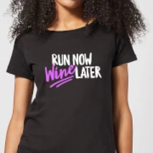 Image of Run Now WIne Later Womens T-Shirt - Black - 5XL