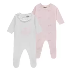 Image of KENZO 2 Pack Babygrow - Pink