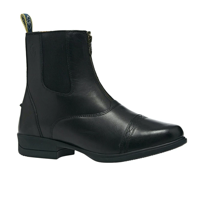 Image of Moretta Womens Rosetta Leather Paddock Boots in Black Size: 4 Black Female 4