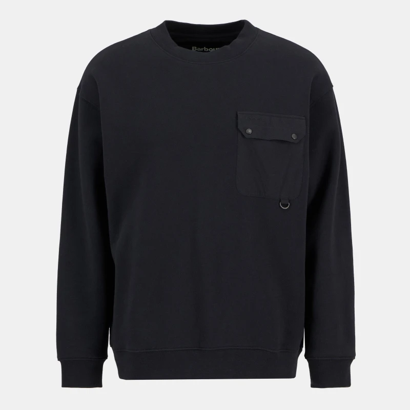 Image of Barbour Leazes Crew Sweatshirt Black BK11 male M