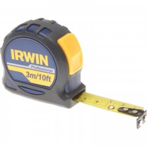 Image of Irwin Professional Pocket Tape Measure Imperial & Metric 10ft / 3m 16mm