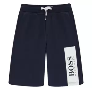 Image of Boss Logo Jersey Shorts - Blue