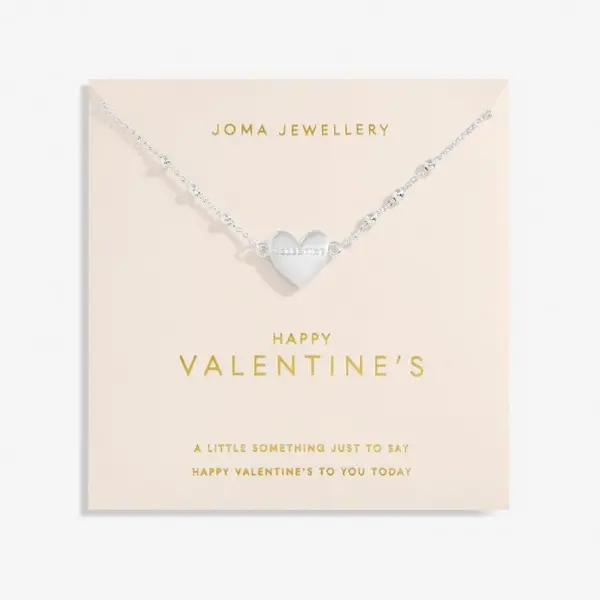 Image of Happy Valentine's Silver Plated 46cm + 5cm Necklace 6735