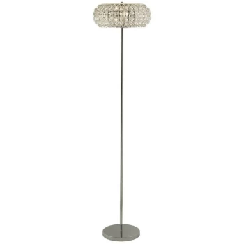 Image of Searchlight MARILYN - 3 Light Chrome Floor Lamp with Crystal Glass, Crystal Sand Diffuser