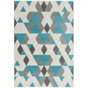 Image of Asiatic Carpets Colt Machine Woven Rug Pyramid Blue - 200 x 290cm