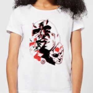 Image of Marvel Knights Daredevil Layered Faces Womens T-Shirt - White - M