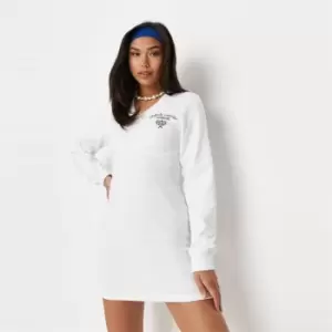 Image of Missguided Tall Ribbed Jersey Dress - White