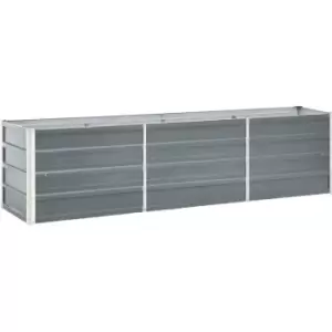 Image of Vidaxl - Garden Raised Bed Galvanised Steel 240x40x45cm Grey Grey