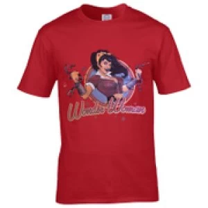Image of DC Comics Mens Bombshell Wonder Woman Logo T-Shirt - Red - M