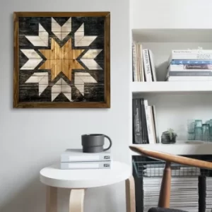 Image of TAH010 Brown White Decorative Framed MDF Painting