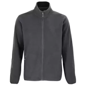 Image of SOLS Mens Factor Recycled Fleece Jacket (L) (Charcoal)