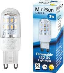 Image of Pack of 10 - High Power LED MiniSun 3W Energy Saving G9 Pin Bulbs - W