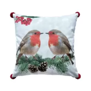 Image of The Spirit Of Christmas 2 Robin Cushion - None
