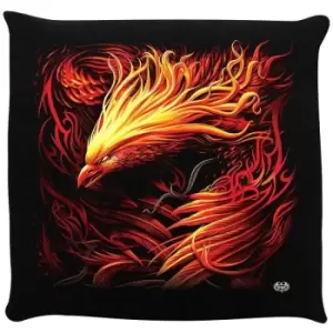 Image of Spiral Phoenix Arisen Filled Cushion (One Size) (Black/Orange) - Black/Orange