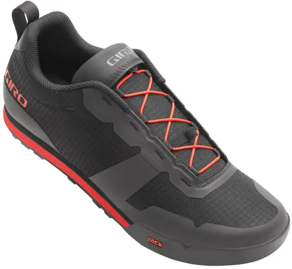 Image of Giro Tracker Fastlace Mens Mountain Bike Shoes 47 BLACK / Bright RED